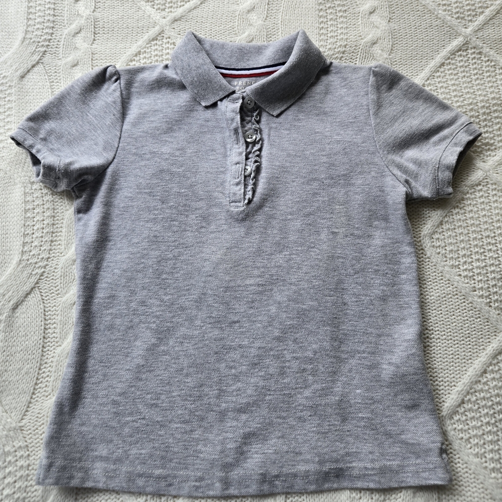 Girls Uniform Ruffle Polo Shirt